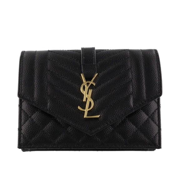 Saint Laurent Paris Clutch Calfskin Leather Black Handbag - Picture 1 of 7
